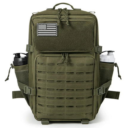QT&QY 50L Tactical Backpack survival Bag Hunting MOLLE Backpack GYM For Men EDC Outdoor Hiking Rucksack Witch Bottle Holder