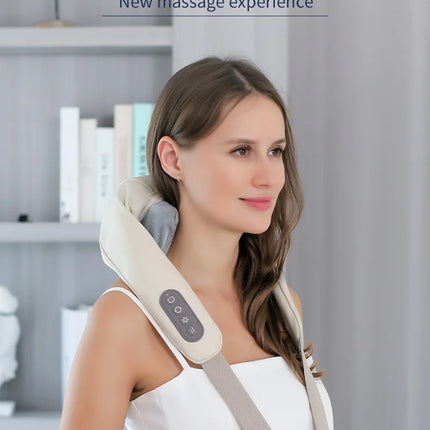 Wireless Neck And Back Massager Neck And Shoulder Kneading Massage Shawl Neck Cervical Relaxing Trapezius Massager