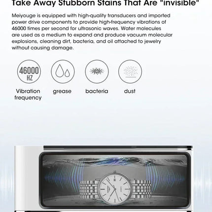 Ultrasound Washing Machine 50W Ultrasonic Glasses Jewelry Cleaner High frequency Glasses Ultrasound Washing Bath 500ML