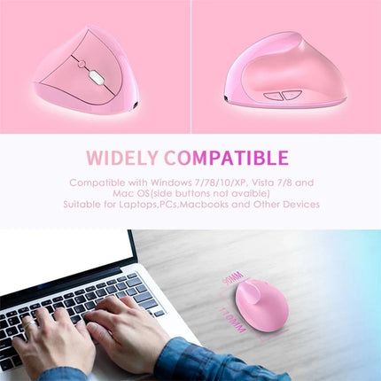 JOMAA Rechargeable Vertical Mouse Wireless USB 2.4G Right Hand Ergonomic Mice for Computer Laptop Gaming Mouse