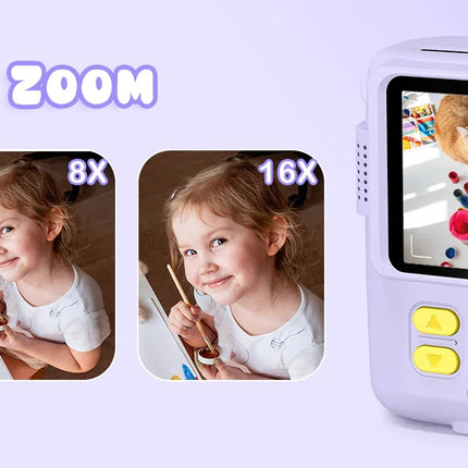 Gofunly Children's Instant Print Camera Thermal Printing Digital Camera 2.4" 1080P Camera Toy For 6-12 Years