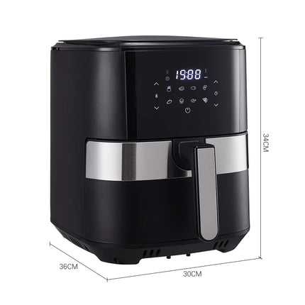KOMORE 8L Touch Control Air Fryer with Display 8 Preset Modes &60 Minutes Timer & 80°C-200°C Adjustable Temperature