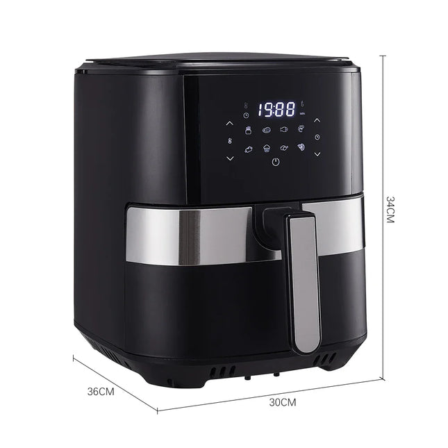 KOMORE 8L Touch Control Air Fryer with Display 8 Preset Modes &60 Minutes Timer & 80°C-200°C Adjustable Temperature