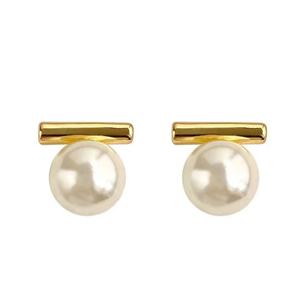 New French Minimalist Grey Imitation Pearl Pendant Earrings 2025 Fashion Jewelry Daily Wear Accessories for Girls Women‘s Party
