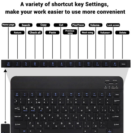 EMTRA Backlit Backlight Bluetooth Keyboard Mouse For IOS Android Windows For iPad Portuguese keyboard Spanish keyboard and Mouse