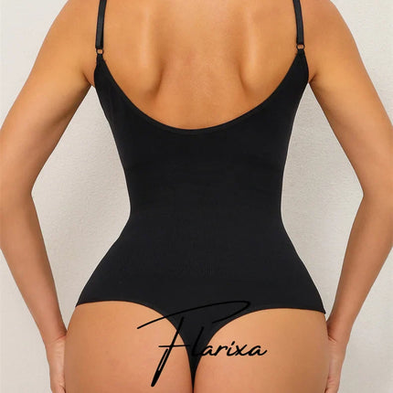 Flarixa Seamless Shapewear Bodysuit for Women Faja Full Body Shaper Thong Soft Body Shaping Sculpting Breast Slimming Underwear