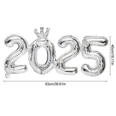 2025 Foil Number Balloons New Year Eve Party Photo Props Decoration Supplies 2024 Xmas Navidad Noel Christmas Home Decor