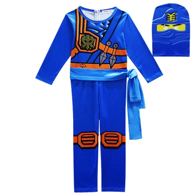 Leg Ninja Cosplay Superhero Jumpsuit Kids Anime Ninja Costume Fancy Party Dress Carnival Halloween Costume with Toy Fork
