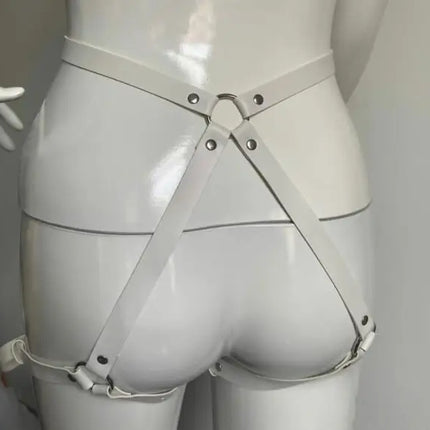 Women Sexy Garter Belt PU Leather Harness Lingerie Bdsm Bodystockings Garter Belt Fetish Erotic Rave Sword Belts Gothic bodysuit