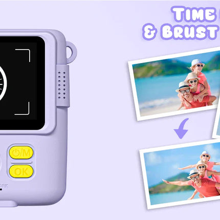 Gofunly Children's Instant Print Camera Thermal Printing Digital Camera 2.4" 1080P Camera Toy For 6-12 Years