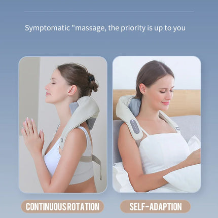 Wireless Neck And Back Massager Neck And Shoulder Kneading Massage Shawl Neck Cervical Relaxing Trapezius Massager