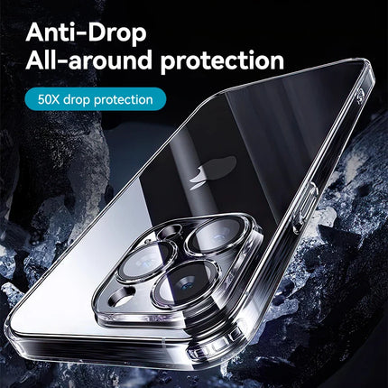 Joyroom Case For iPhone 16 15 14 13 Pro Max Anti-drop Transparent Cover For iPhone 16 Pro Max Soft TPU Case With Len Protection