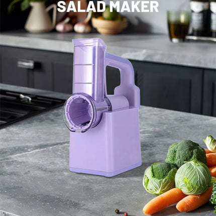 Electric Cheese Grater Portable Salad Maker With 3 Different Shapes of Blades 40W Electric Rotary Slicer Shredder ABS304