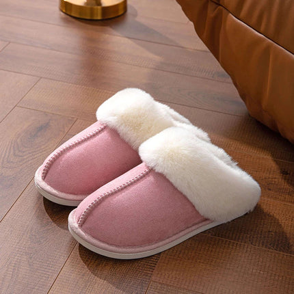 Furry Home Slippers Women 2024 Winter Designer Shoes Ladies Flats Casual Warm Plush House Fur Slides Couple Footwear Large Size