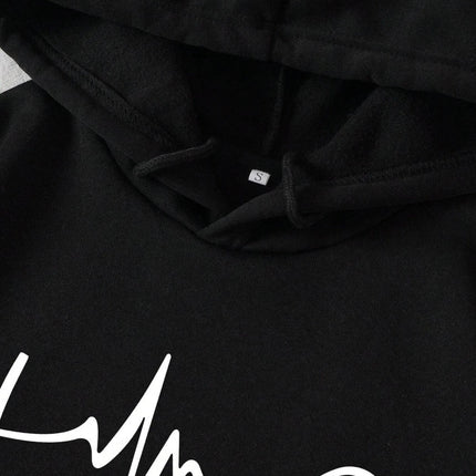 Faith Hope Love Letter Graphic Women Hoody Street Casual Loose Sweatshirt Autumn Fleece Hooded Hip Hop O-Neck Clothing Female