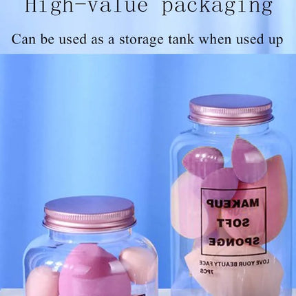 7PCS Canned Cosmetic Sponge Set Dry And Wet Liquid Foundation Powder Puff Professional Cosmetic Tools Make-up Artist