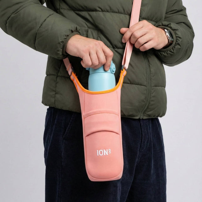 Lightweight, Sling Bottle Bag, Coral