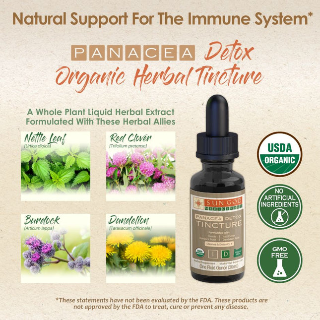 DETOX Organic Tincture - Remove Impurities & Stimulate Your Body