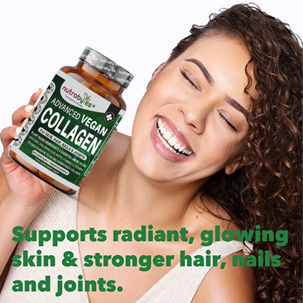 Advanced Vegan Collagen with Hyaluronic Acid, Biotin, Vitamin C & Amino Acids | Amino Acids | Made in UK