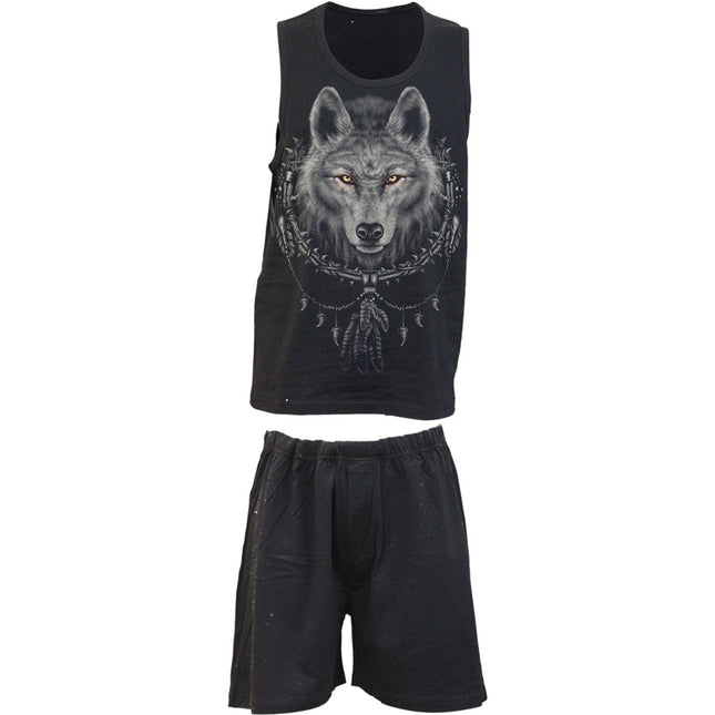 WOLF CHI - 4pc Mens Gothic Pyjama Set