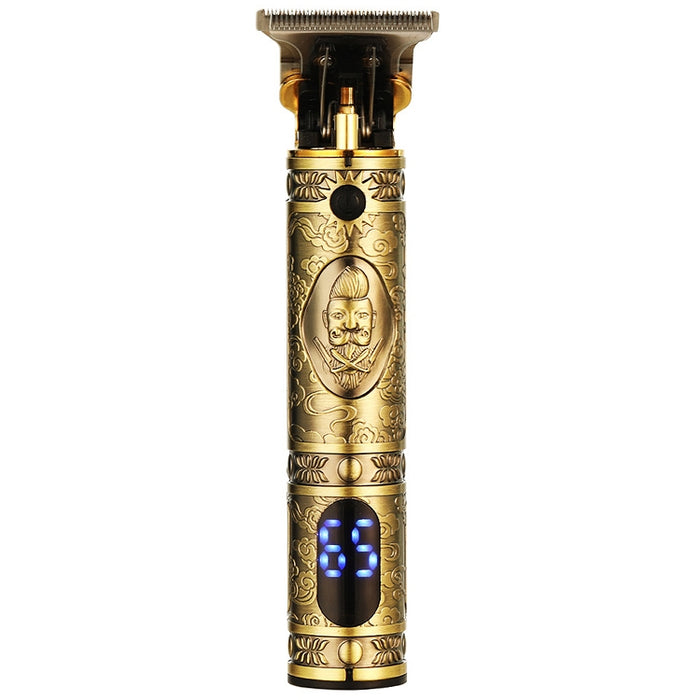 VGR V-228 5W USB Retro Engraving Hair Clipper with LED Digital Display, V-228 (Bronze), V-228 (Silver)