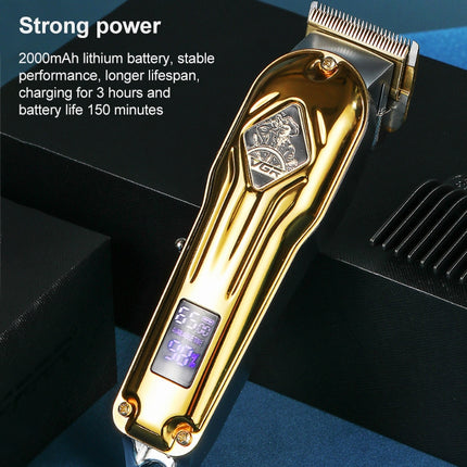 VGR V-267 10W USB Metal Hair Clipper with LED Digital Display & 5 Gears Adjustment, V-267 (Gold), V-267 (Silver)