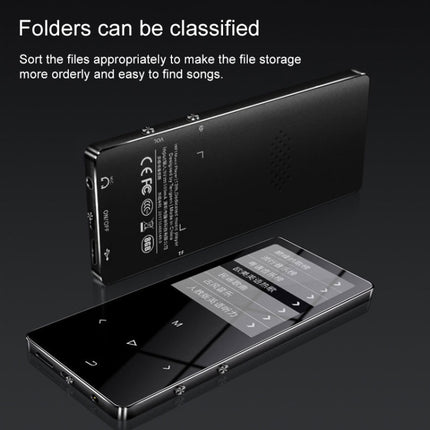 Reproductor de música MP3 MP4 con Bluetooth, pantalla táctil de 1,8 pulgadas, sonido de alta fidelidad, X2, 16 GB, 8 GB, negro, plata y oro rosa