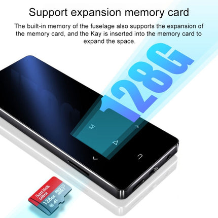 Reproductor de música MP3 MP4 con Bluetooth, pantalla táctil de 1,8 pulgadas, sonido de alta fidelidad, X2, 16 GB, 8 GB, negro, plata y oro rosa