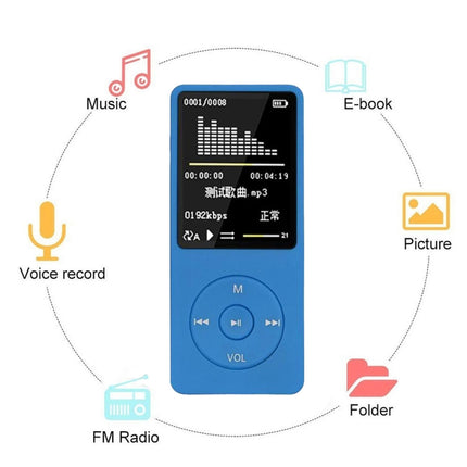 Reproductor de MP3 y MP4 Mini Walkman de 4 GB y 8 GB con pantalla LCD portátil, radio FM, videojuegos, películas