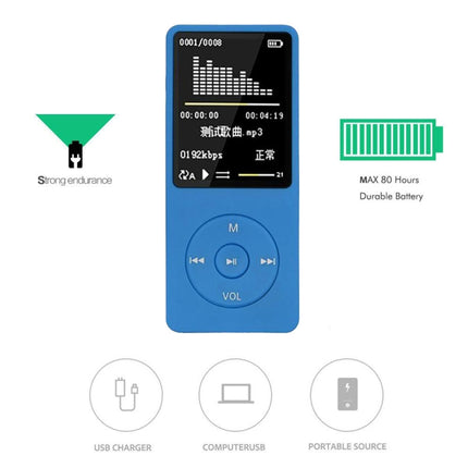 Reproductor de MP3 y MP4 Mini Walkman de 4 GB y 8 GB con pantalla LCD portátil, radio FM, videojuegos, películas