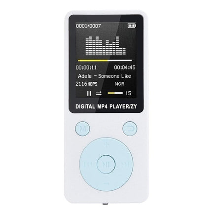 2019 Modischer tragbarer MP4-Musik-Player mit verlustfreiem Sound, FM-Recorder, Walkman-Player, Mini, unterstützt Musik, Radio, Aufnahme, 3 runde Tasten, kein Speicher