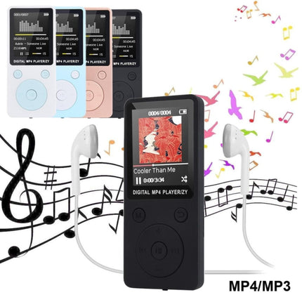 2019 Modischer tragbarer MP4-Musik-Player mit verlustfreiem Sound, FM-Recorder, Walkman-Player, Mini, unterstützt Musik, Radio, Aufnahme, 3 runde Tasten, kein Speicher