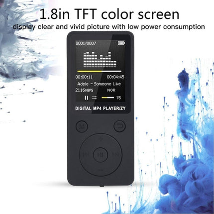2019 Modischer tragbarer MP4-Musik-Player mit verlustfreiem Sound, FM-Recorder, Walkman-Player, Mini, unterstützt Musik, Radio, Aufnahme, 3 runde Tasten, kein Speicher