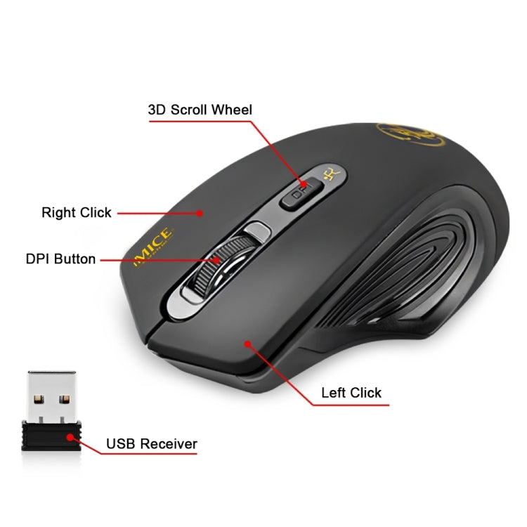 iMICE 2,4 GHz 2000 DPI einstellbarer USB 3.0-Empfänger Optische Computermaus, TBD003784801A, TBD003784801B, TBD003784801C, TBD003784801D, TBD003784801E, TBD003784801F, TBD003784801G, TBD003784801H
