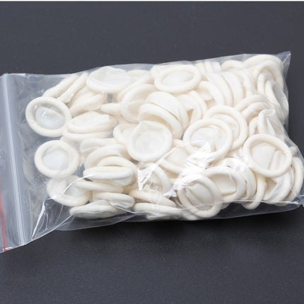 50 PCS Disposable Anti Static Rubber Latex Finger Cots Eyebrow Extension Gloves Practical Off Eyelash Extension Tool Accessories, Latex