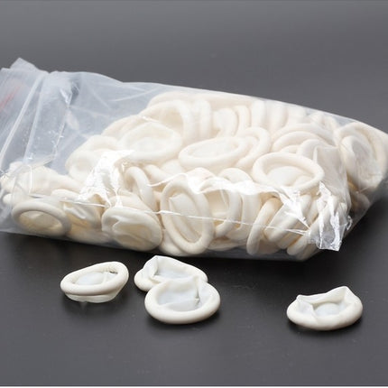 50 PCS Disposable Anti Static Rubber Latex Finger Cots Eyebrow Extension Gloves Practical Off Eyelash Extension Tool Accessories, Latex