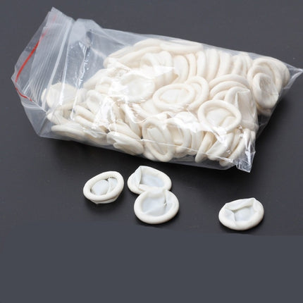 50 PCS Disposable Anti Static Rubber Latex Finger Cots Eyebrow Extension Gloves Practical Off Eyelash Extension Tool Accessories, Latex