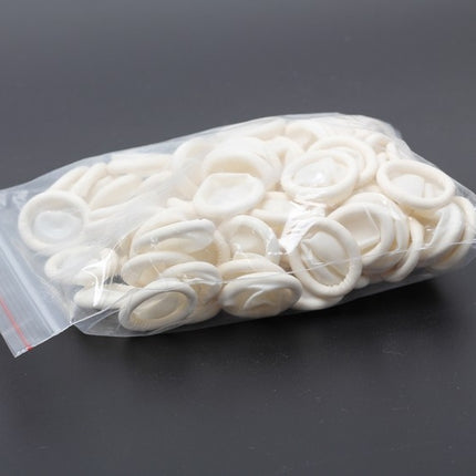 50 PCS Disposable Anti Static Rubber Latex Finger Cots Eyebrow Extension Gloves Practical Off Eyelash Extension Tool Accessories, Latex