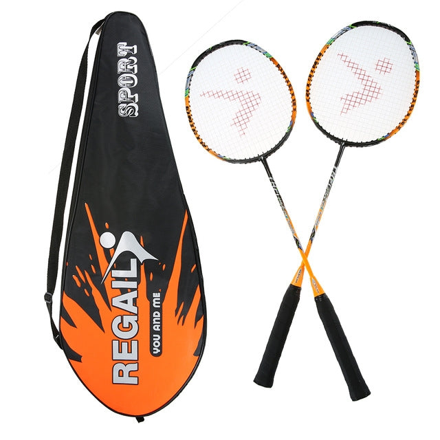 REGAIL 8019 2 in1 Carbon Durable Badminton Racket with Tote Bag