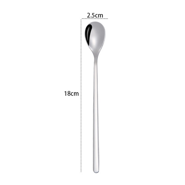 2 PCS Stainless Steel Spoon Creative Coffee Spoon Bar Ice Spoon Gold Plated Long Stirring Spoon