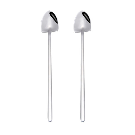 2 PCS Stainless Steel Spoon Creative Coffee Spoon Bar Ice Spoon Gold Plated Long Stirring Spoon, Pointed Spoon Silver, Square Spoon Silver, Round Spoon Gold, Pointed Spoon Gold, Square Spoon Gold, Pointed Spoon Rose Gold, Square Spoon Rose Gold
