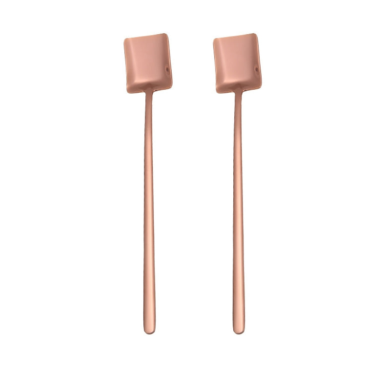 2 PCS Stainless Steel Spoon Creative Coffee Spoon Bar Ice Spoon Gold Plated Long Stirring Spoon