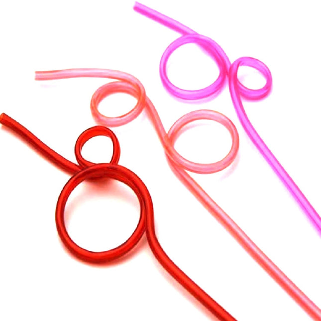 10 PCS Creative Plastic Curved Straws, Random Color Style Delivery, Plastic Curved Straws