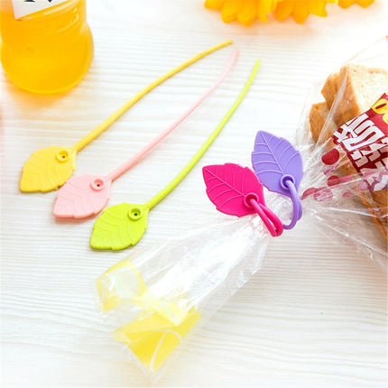 20 PCS Environmental Protection Silicone Plastic Bag Sealing Clip Food Bag Bundle Cable Tie, Random Color Delivery, Bundle Cable Tie