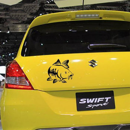 20 PCS Carp Fish Shape Window Car Sticker Reflective Car Styling Decoration, Carp Fish
