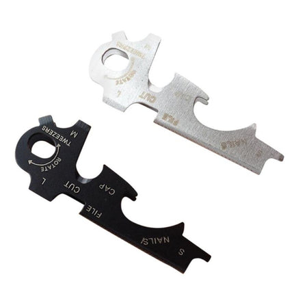 8 in 1 Multitools EDC Stainless Steel Keychain Outdoor Survival Gear Gadget, 8 in 1 (Black), 8 in 1 (Silver)