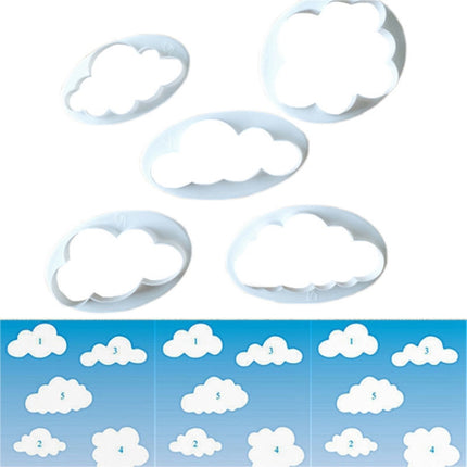 10 PCS Cake Mold Cloud Fondant Cake Decoration Printing Die Cutting Mold, Cloud Shape