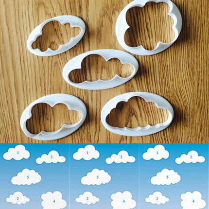 10 PCS Cake Mold Cloud Fondant Cake Decoration Printing Die Cutting Mold, Cloud Shape