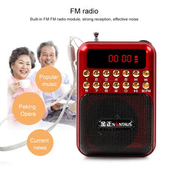 Portable Rechargeable FM Radio Receiver Speaker, Support USB / TF Card / Music MP3 Player