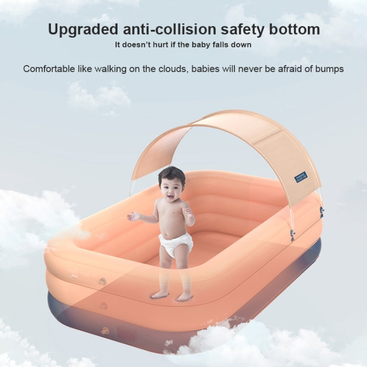 PVC Shade Wireless Automatic Inflatable Swimming Pool Household Children Swimming Pool Large Outdoor Plastic Pool with Shed, 2.1m, 2.6m, 3m